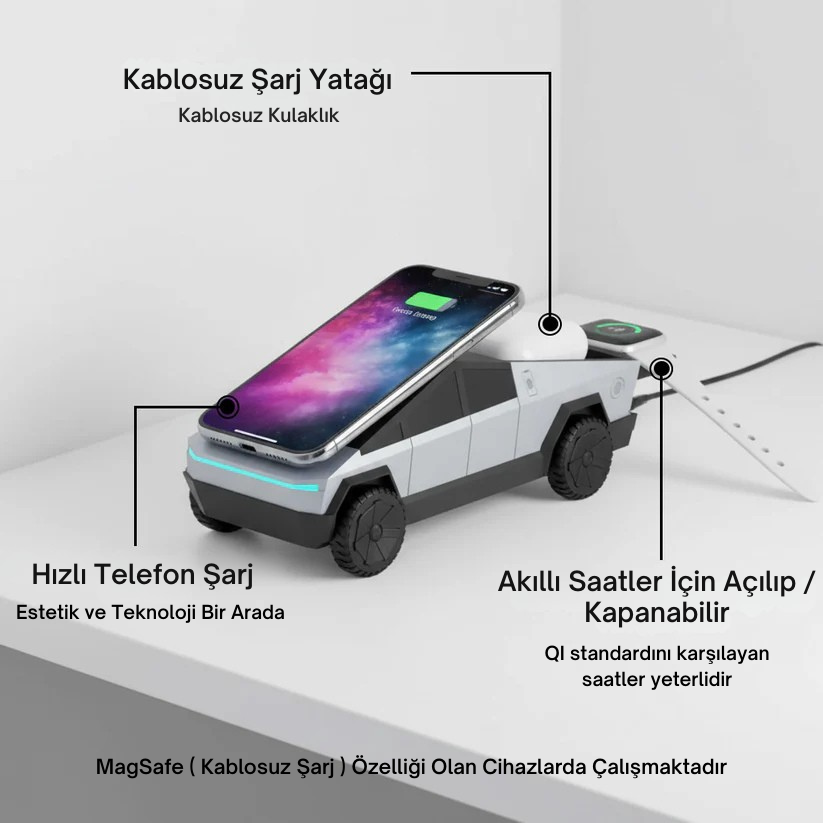 Cyber3in1® | 3'ü 1 Arada Şarj İstasyonu