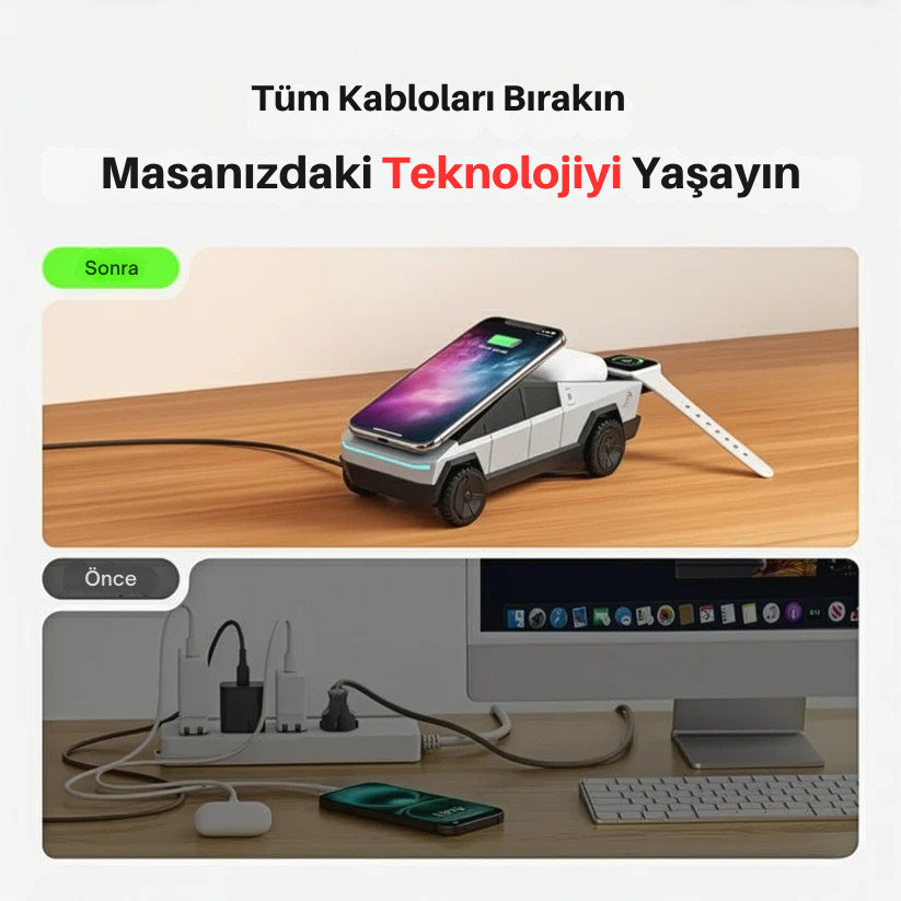 Cyber3in1® | 3'ü 1 Arada Şarj İstasyonu